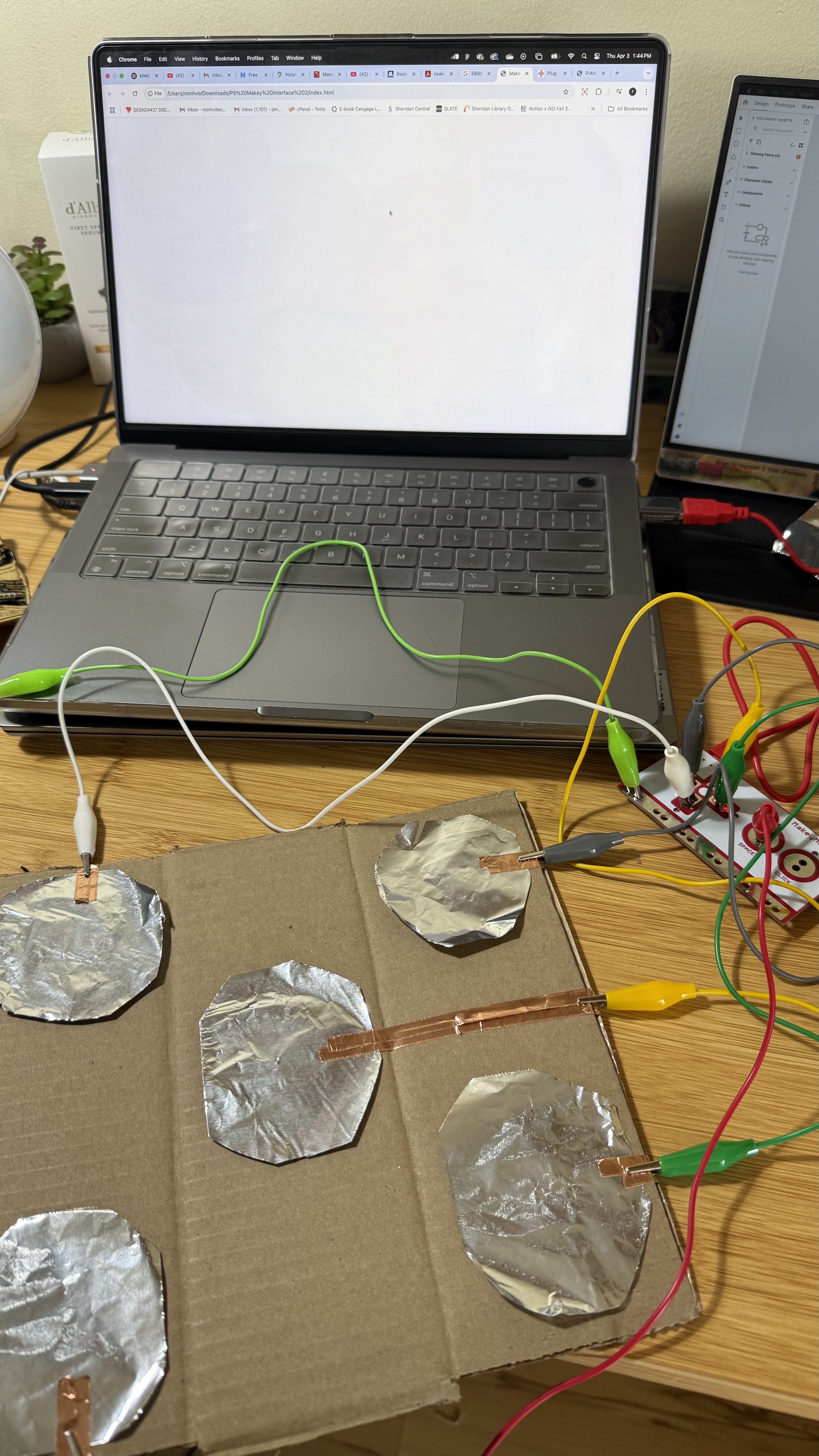 Set up Makey Makey with laptop to connect with P5.JS